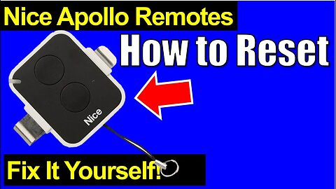 ✅ Nice Apollo 1050 Control Board ● Resetting Your Remote Controls