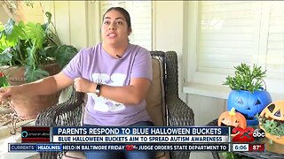 Parents respond to blue Halloween buckets
