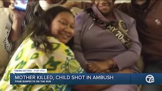 Mother killed, child shot in ambush in Detroit