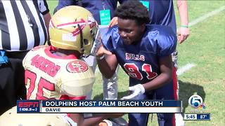 Miami Dolphins host Palm Beach Youth Football in Davie