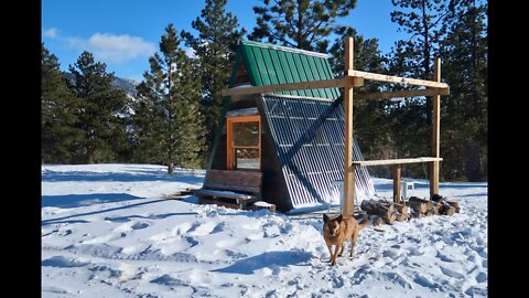 Off-Grid Living: $1000 DIY A-Frame Micro Cabin on Skis