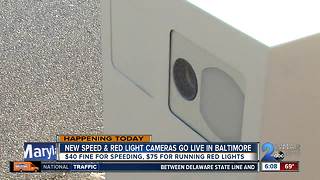 New red light and speed cameras going live in Baltimore today