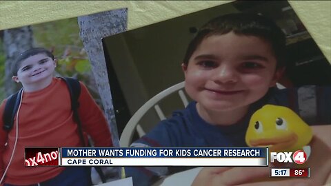 Mom asks Congress for kids cancer research funding