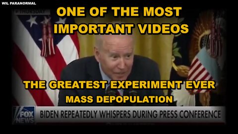 THE GREATEST EXPERIMENT THAT'S EVER BEEN PERFORMED - MASS DEPOPULATION - LIED TO SINCE BIRTH