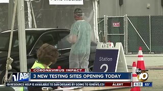 3 new state-run testing sites open in San Diego County