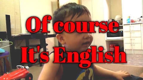 Kid goes viral on social media. Of Course its English