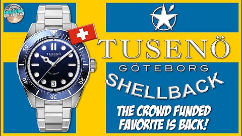 The Swiss Favorite Is Back! | Tusenö Shellback 200m Automatic Diver Blue wDate Unbox & Review