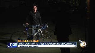 Man confronts thief and returns stolen bike