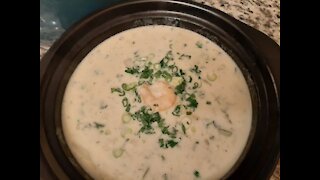 Cauliflower and Shrimp Creamy Soup. - #11