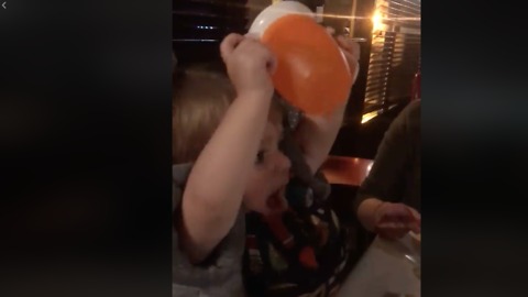 Adorable Baby Cheerfully Toasts Uncle For His New Job