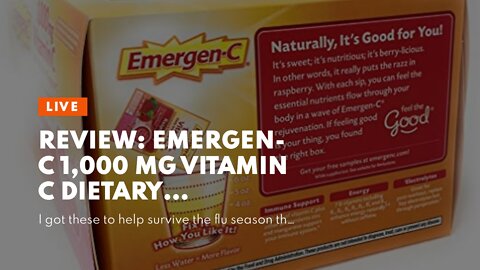 Review: Emergen-C 1,000 mg Vitamin C Dietary Supplement Drink Mix, Super Orange/Raspberry/Tager...