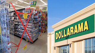 Ontario Dollaramas Have So Many Aisles Blocked Off & A Big List Of Things They Can't Sell