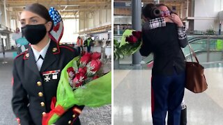 Emotional military homecoming surprise after 14 months of being away