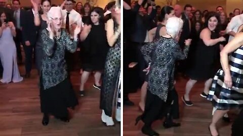 96-year-old woman is a dancing machine!