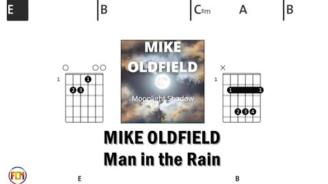 MIKE OLDFIELD Moonlight Shadow - FCN Guitar Chords & Lyrics HD