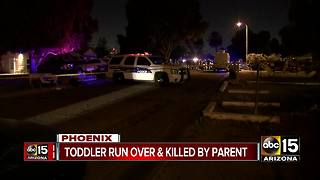 Phoenix child run over, killed by parent