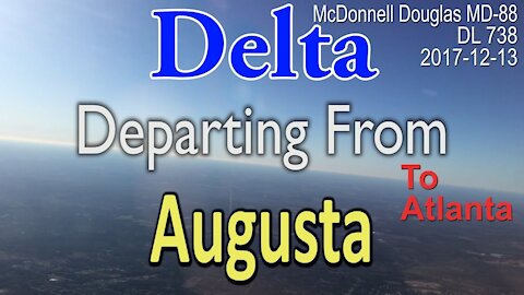 Takeoff from Augusta in MD88 Delta #DL738