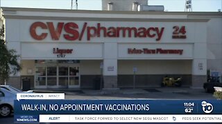 No appointment vaccinations