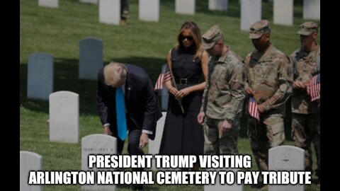 President Trump Pays Tribute to Fallen Troops at Arlington National Cemetery
