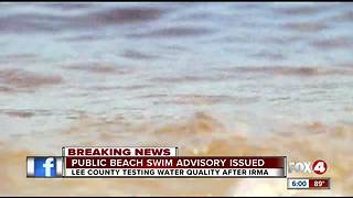 Public beach swim advisory issued due to Irma