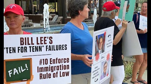 Conservatives Protest Against Bill Lee At Chattanooga GOP Event