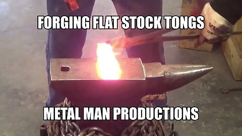 Forging flat stock tongs