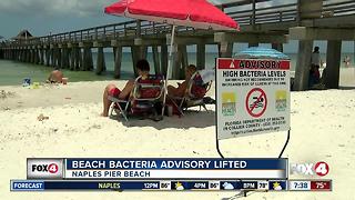Beach bacteria advisory lifted for Naples Pier Beach