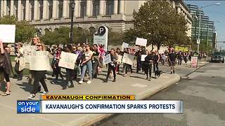 Protesters gather in Cleveland to denounce Kavanaugh confirmation