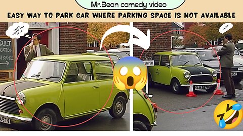 How to park car in reserved parking space - Mr. Bean's trick 😁 | comedy video 🤣