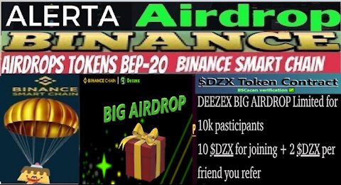 [ Airdrop Deezex Big ] Ganhe 10 tokens DZX ($10) | 2 DZX ($2) Referido l 1ª Semana | Home Office