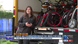 Over 50 Baltimore first-graders to receive free bikes