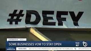 Some San Diego businesses vow to stay open despite orders