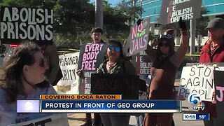 Protest held at The Geo Group in Boca Raton
