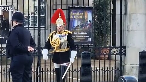 Kings guard out side horse guard during kings Charles ceremony #horseguardsparade