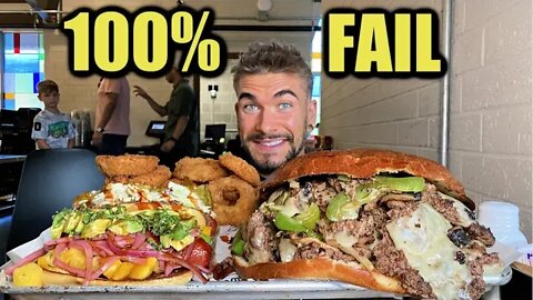 MASSIVE PHILLY CHEESESTEAK BURGER CHALLENGE | The "Philly Cheese-Mistake" Challenge