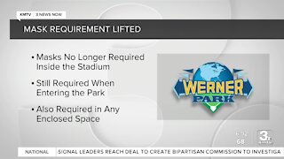 Werner Park removes mask requirement per MLB directive