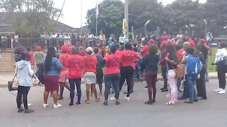 SOUTH AFRICA - Durban - EFF protest outside TVET college (Videos) (KL4)