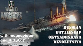 World of Warships Gameplay - Russian Battleship, Oktyabrskaya Revolutsiya (October Revolution)