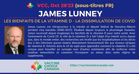 James Lunney - Les bienfaits de la vitamine D - La dissimulation de Covid