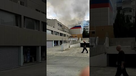 Rybar: 🇨🇾🇷🇺 Arson attack on Russian cultural center in Cyprus (April 26 2023)