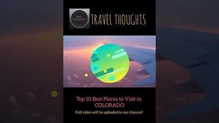 #shorts TOP 10 BEST PLACES TO VISIT IN COLORADO