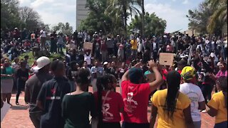 UPDATE 1 - Students gather at NMU demanding better security after rape, robbery (DXz)
