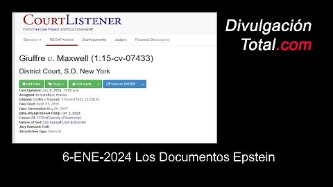 6-ENE-2024 Los Documentos Epstein