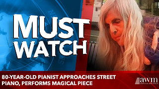 80-year-old pianist approaches street piano, performs magical piece