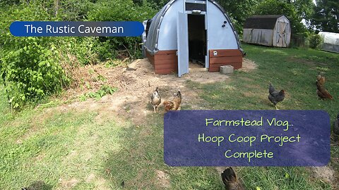 Jul 8, 2023: Farmstead Vlog | Hoop Coop Project Complete