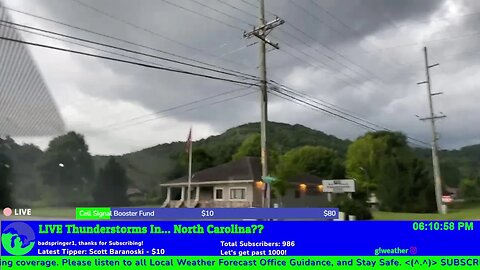 LIVE Severe Thunderstorms in North Carolina