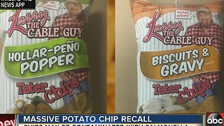 Shearer's Foods recalls chips made with affected seasonings due to potential salmonella