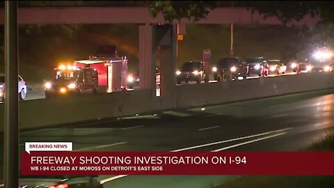 Freeway shooting investigation on I-94 at Moross