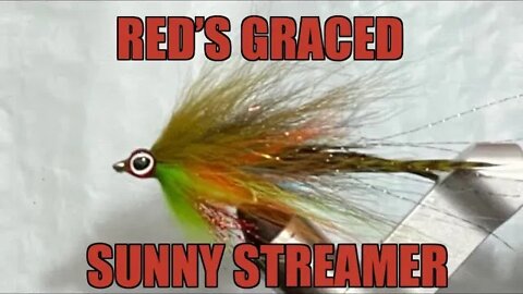 Red’s Graced Sunny Streamer #fishing #flyfishing #bassfishing #bass #trout #flytying #fish #river