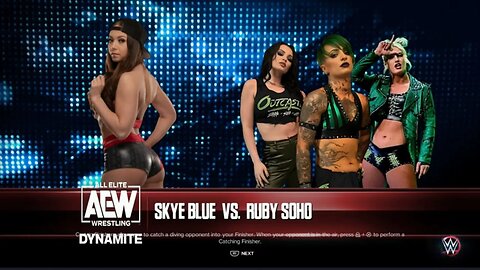 AEW Fyter Fest 2023 Skye Blue vs Ruby Soho w/ Saraya & Toni Storm